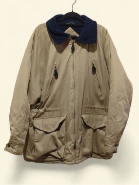 Vintage Peter England Heavy Tan Men's Large Winter Coat Granmpacore Old Money